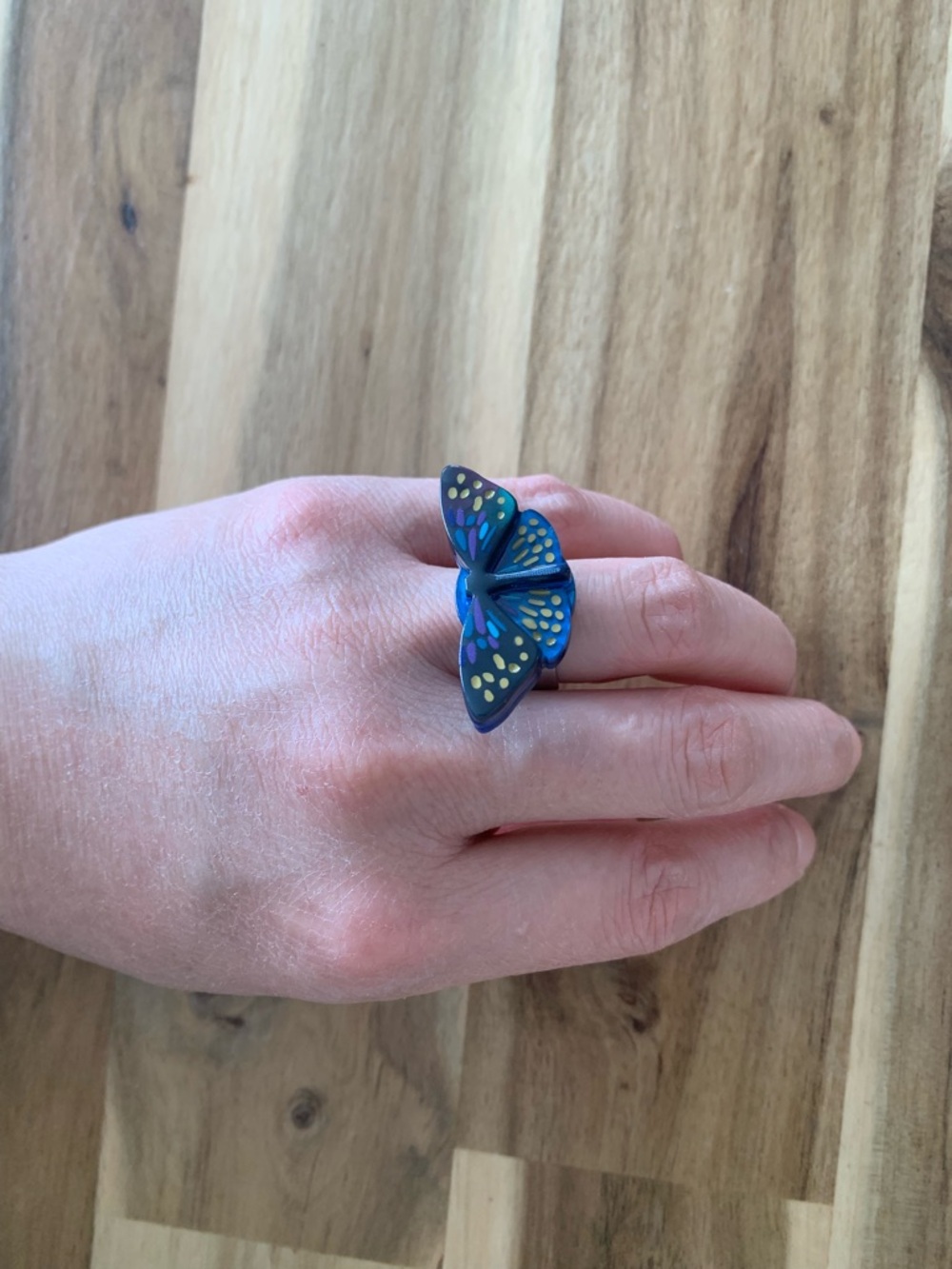 Erstwilder Set Yourself Free Butterfly Ring pin NWOT